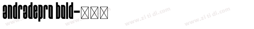 andradepro bold字体转换